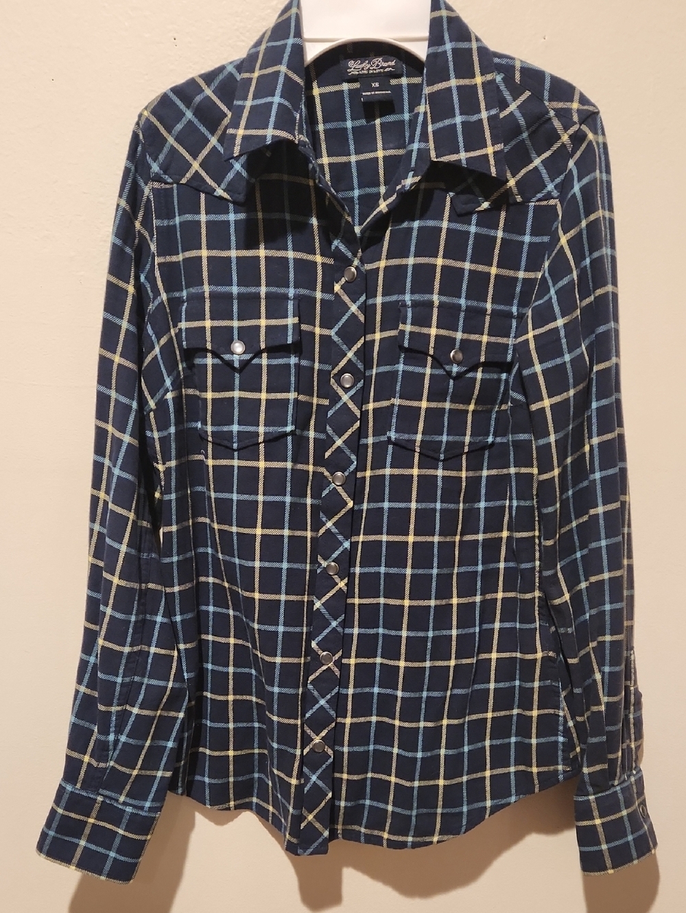 ❤ LUCKY BRAND 100% COTTON SNAP UP PLAID SHIRT/TOP, XS